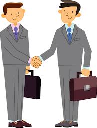 Business men shaking hands