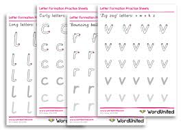 letter formation worksheets wordunited