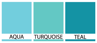 Differences Between Turquoise Teal And Aqua Janet Carr