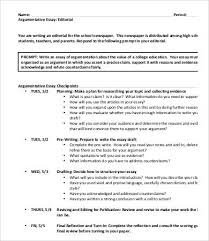 9 argumentative essay templates pdf doc