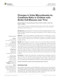 Pdf Changes In Urine Microalbumin To Creatinine Ratio In