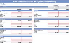 Free Online Gratis Modelo Presupuesto Del Evento Excel