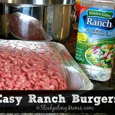 easy ranch burgers stockpiling moms