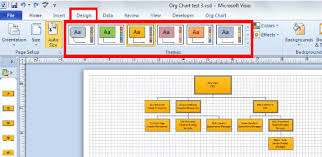 Using Org Chart Themes Layouts And Arrangement In Visio