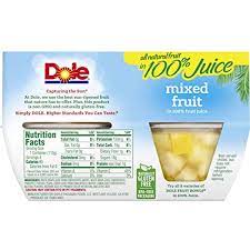 dole fruit bowls mixed fruit in 100