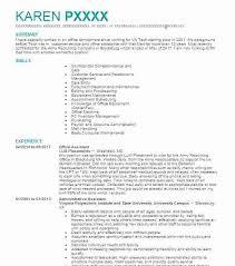Office Assistant Placements Description For Resume Skills