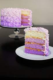 Purple Ombre Buttercream Cake gambar png