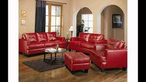 red sofa living room designs