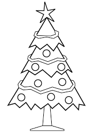 dibujo para colorear árbol de navidad