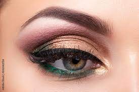 close up of beautiful woman eye with