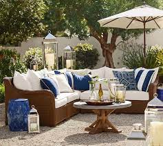 Shop for inspiration at the pottery barn home decor sale. Palmetto All Weather Wicker Outdoor Sectional Components Honey Pottery Barn