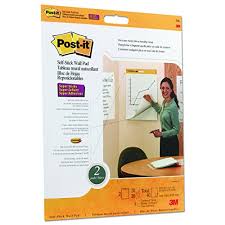 Post It Super Sticky Wall Easel Pad 20 X 23 Inches 20 Sheets Pad 2 Pads 566 Portable White Premium Self Stick Flip Chart Paper Rolls For