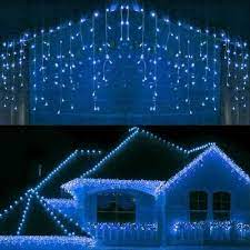 white led icicle lights snowing effects