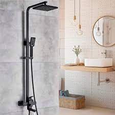 From their new vibrant ombré that transitions from light to dark, to classic vibrant rose gold that offers a warm finish with a blush hue, they continue to bring new and innovative ideas to kitchens. Juno Rotatable Matte Black Wall Shower Faucet Rain Shower Mixer With Handheld Shower