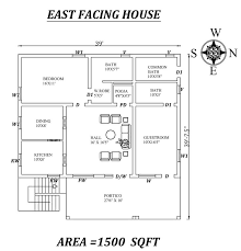 Amazing 2bhk East Facing House Plan