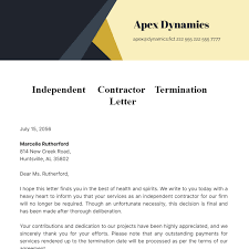 independent contractor termination