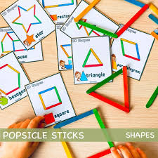 Popsicle Sticks Shapes Activity Game