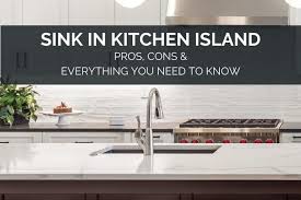 sink in kitchen island pros cons