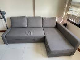 l shaped sofa bed dark grey ikea