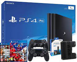 Máy chơi game chính hãng SONY VN - Playstation 4 Pro 1TB 2 Tay Cầm Kèm Đĩa  PES 2020 + GTA5 & Tản Nhiệt DOBE - Hãng Phân Phối Chính Thức giá rẻ  11.590.000₫