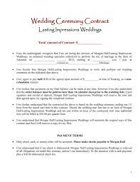 contract for the wedding minister
