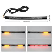 Wholesale Universal Light Bar 48smd Lamp Strip Motorcycle Car Led Brake Light Turn Signal Waterproof Motorcycle License Plate Taillight Light Strip Accessories Black From China