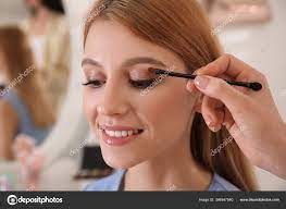 professional makeup artist working