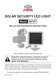 led solar security light manual