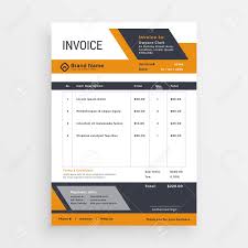 Creative Invoice Template Vector Design