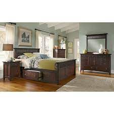 Local artisans will work with you to build a custom bedroom set with the materials and finishes you request. Arts Crafts Dark Storage Queen Storage Bed Broyhill Bedroom Furniture Furniture Value City Furniture