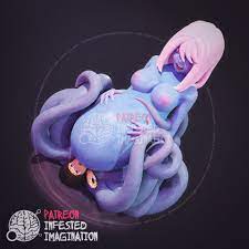 STL file Unbirth octopus taking a victim hentai sculpt 🐙・Model to download  and 3D print・Cults