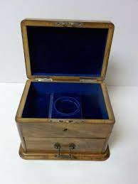 19th century english walnut jewelry box