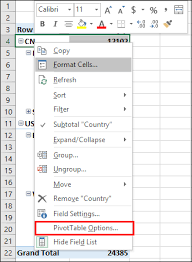 row labels on same line in pivot table