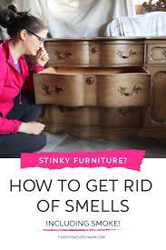 smoke smell out of wood furniture