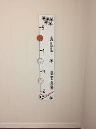 Personalized Wooden Childrens Sport Growth Chart Ruler