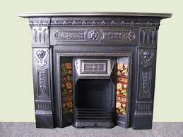 Victorian Cast Iron Fire Surround And