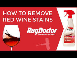 remove red wine stains from carpets