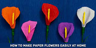 how to make paper flowers easily at home