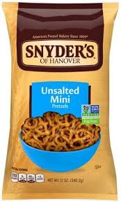 snyders unsalted mini pretzels 12 oz