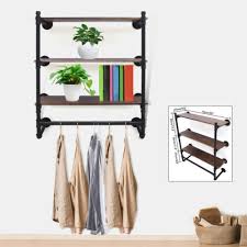Wall Mounted Garment Rack Clothes Rack