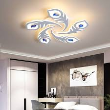 modern led leaf ceiling light for
