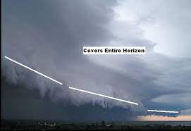Artistic rendition of a tornado storm cloud with rain clouds. Shelf Cloud Versus A Wall Cloud
