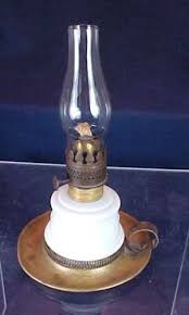 Vintage Miniature White Milk Glass Lamp