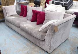 collins and hayes sofa grey velvet