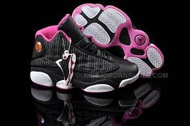Ladies Jordan 13 Retro Black Pink White Shoes 88879 Price