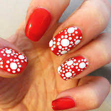 red and white nail art design ideas