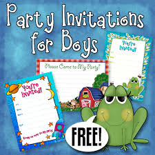 free printable boys birthday party