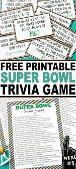 Jan 12, 2019 · super bowl trivia questions & answers. Super Bowl Trivia Game Free Printable Question Cards Play Party Plan
