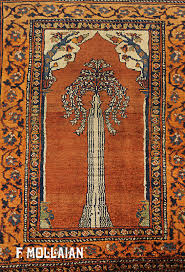 a prayer antique persian heriz silk rug