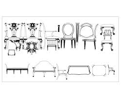 clic french furniture dwg 2